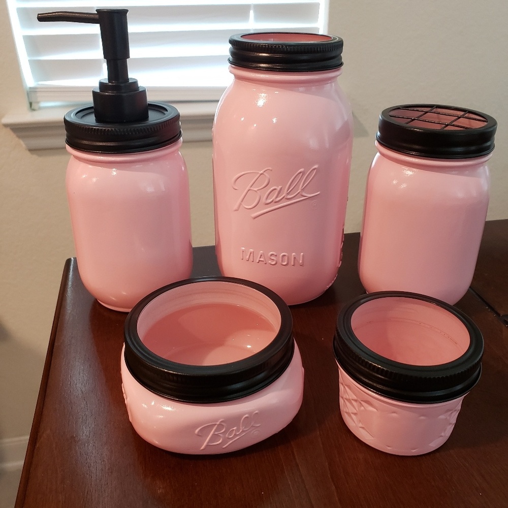 New bathroom mason jars decor